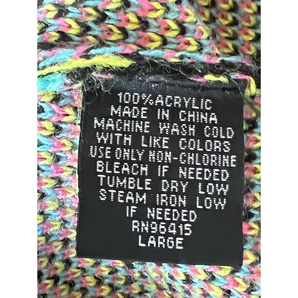 Super massive 80s retro multicolor geometric sweater - Picture 6 of 6